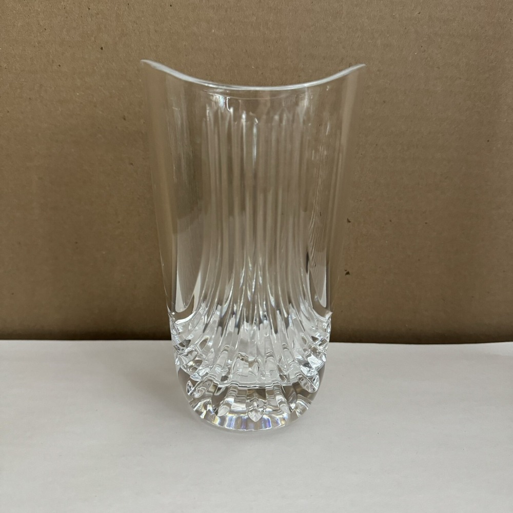 Vintage Crystal‎ Glass Vase Clear 6.5"